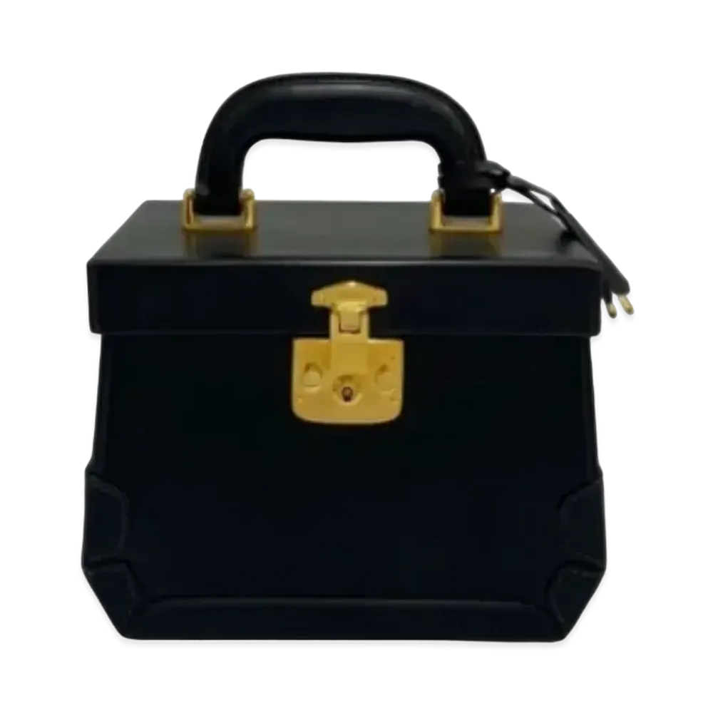 GUCCI Old Gucci Ladylock Vanity Bag "Black"