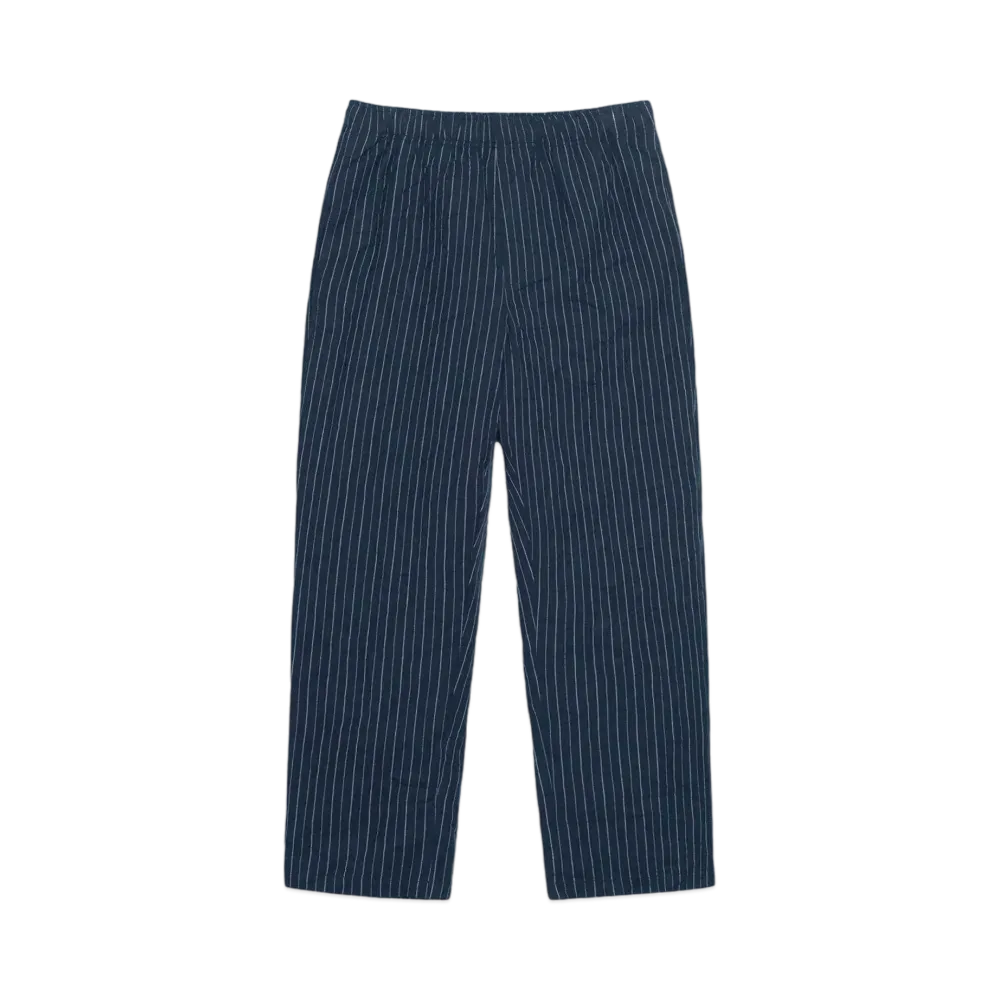 Stussy Beach Pant Wrinkled Stripe "Navy"