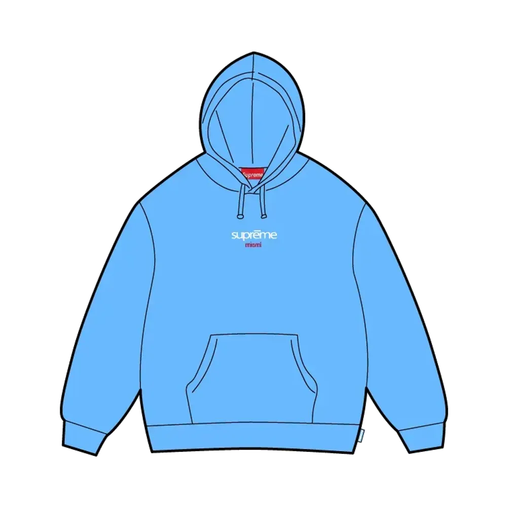 Supreme Classic Logo Shop Hooded Sweatshirt (Milan) "Light Blue"