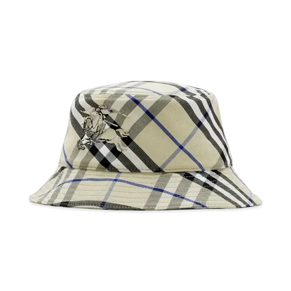 Burberry Check EKD Cotton Blend Bucket Hat "Lichen"