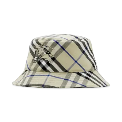 Burberry Check EKD Cotton Blend Bucket Hat "Lichen"