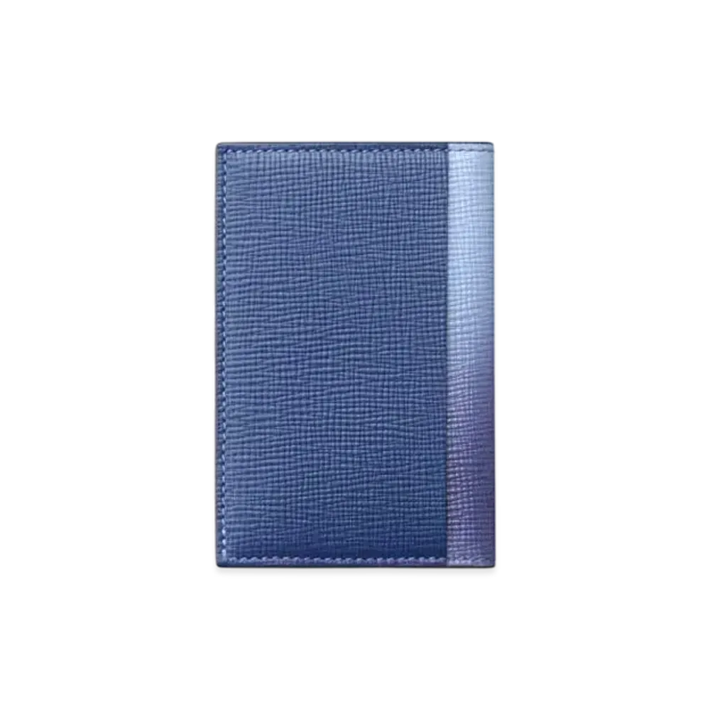 Cartier 4 Credit Card Wallet Cartier Losange "Deep Blue/Cloud Gray"