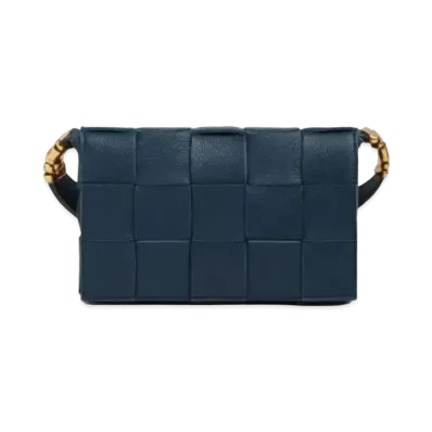 Bottega Veneta Calfskin Cassette Crossbody Bag "Dark Blue"