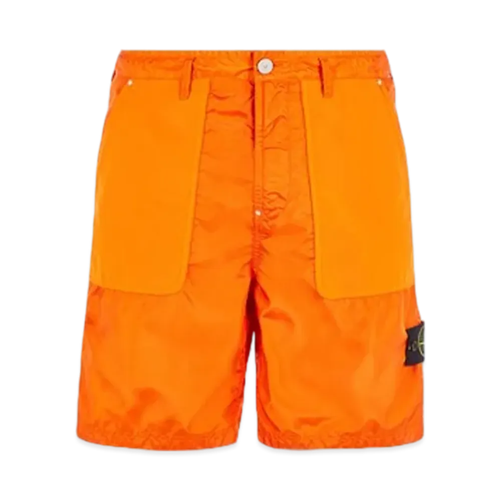 Stone Island L1932 Polyester Tela with David Light-TC Comfort Fit Bermuda Shorts - 24SS "Orange"