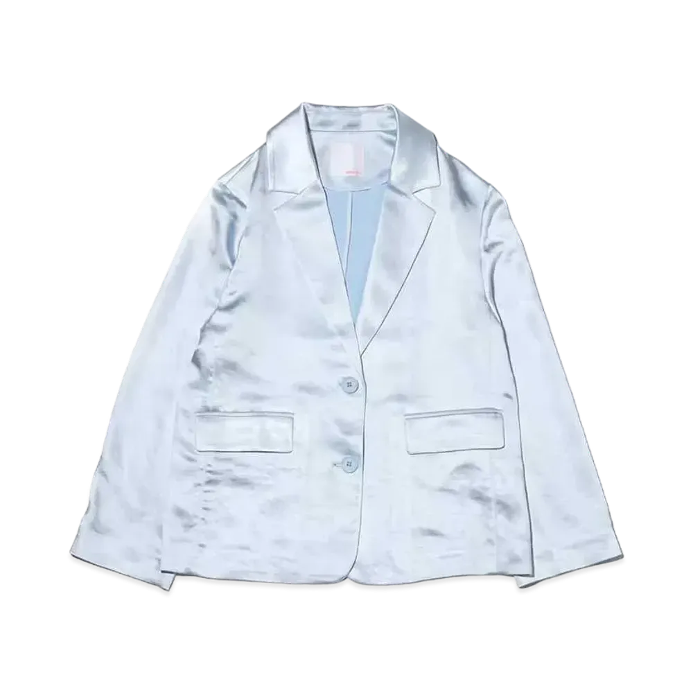 atmos pink Satin Setup Jacket "Blue"