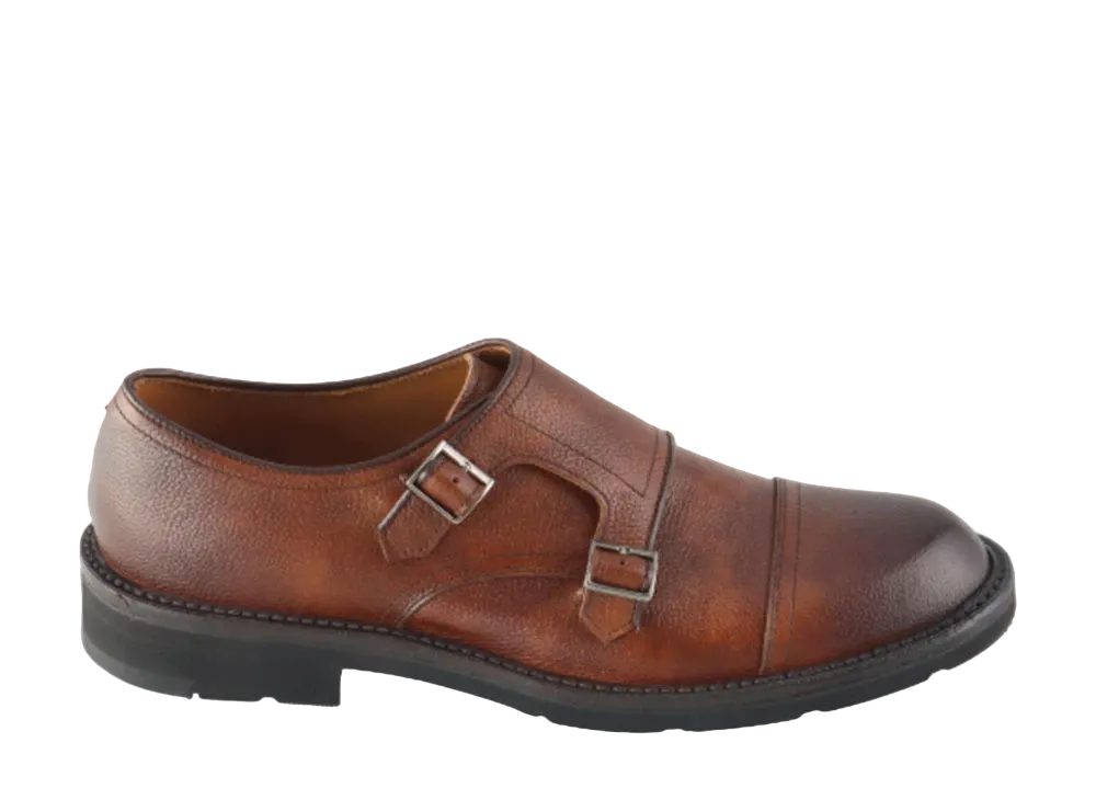 REGAL Monk Strap Calf Leather "Brown" 27YRBG
