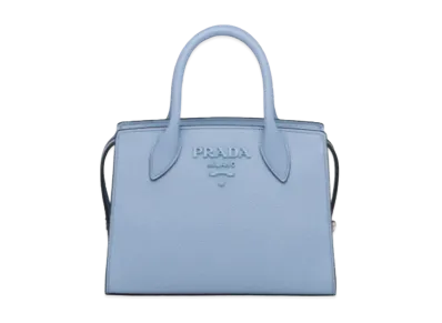 PRADA Saffiano Leather Monochrome Handbag "Light Blue"