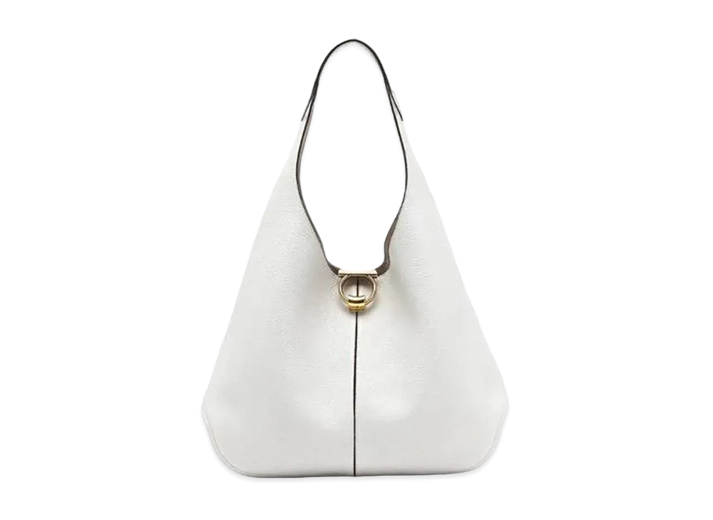 Salvatore Ferragamo Gancini Hobo Bag "Gull Grey"