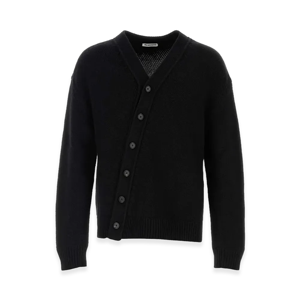 Jil Sander Wool Blend Cardigan "Black"