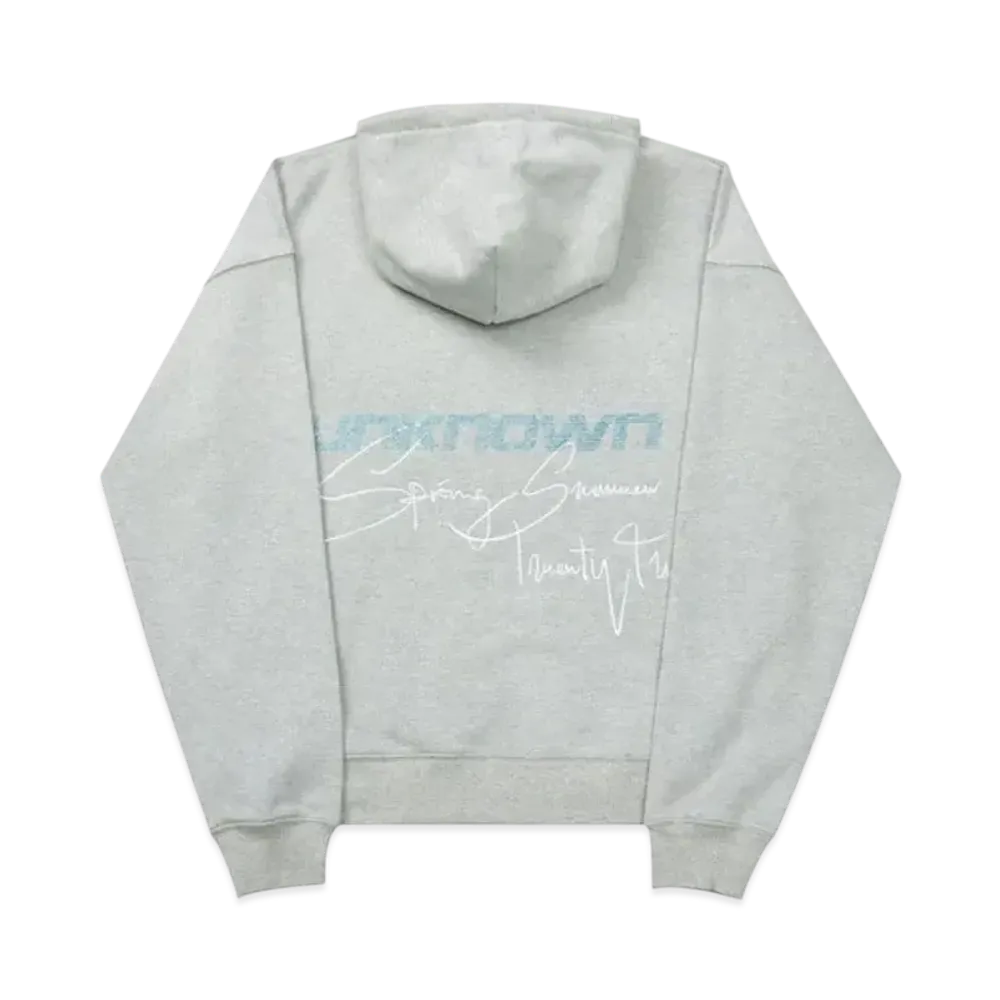 Unknown London Signature Rhinestone Hoodie "Grey"