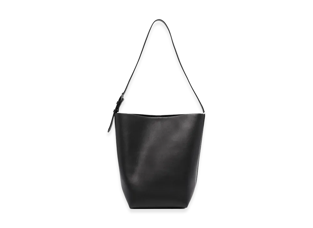 The Row Medium N/S Shoulder Bag in Leather "Black"