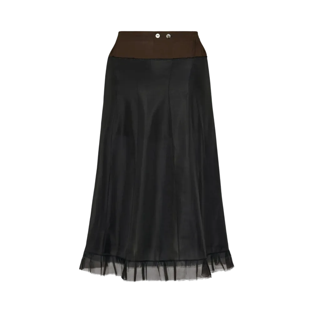 Maison Margiela Women's Anonymity Of The Lining Skirt "Anthracite Melange"