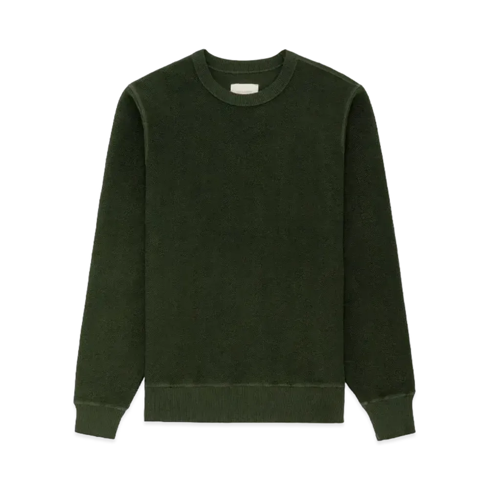 Aime Leon Dore Herringbone Terry Crewneck Sweatshirt "Green"