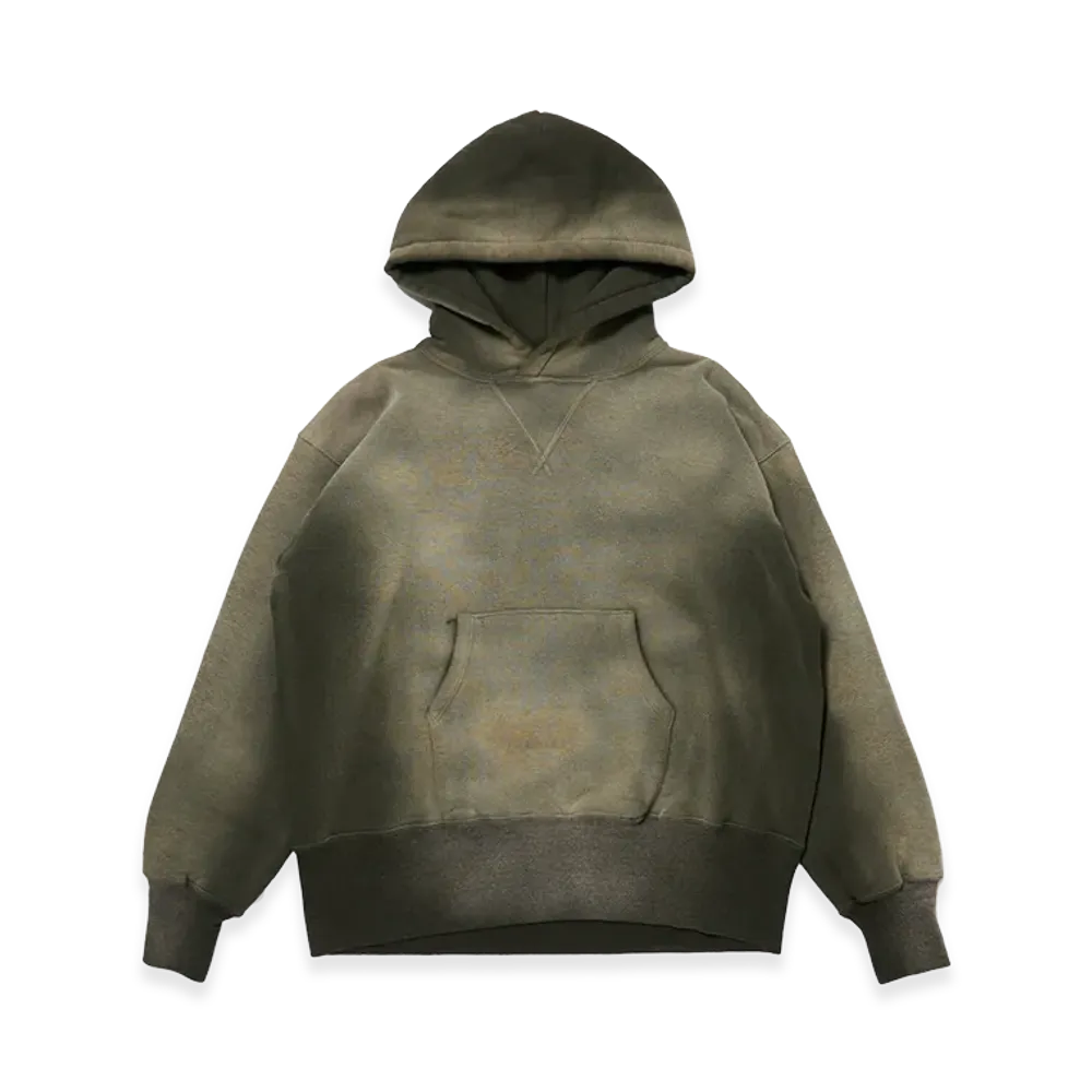 T.T Taiga Takahashi LOT.606 Hooded Sweat Shirt "Bleached Deep Green"