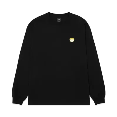 HUF Big Block Emb LS Tee "Black"