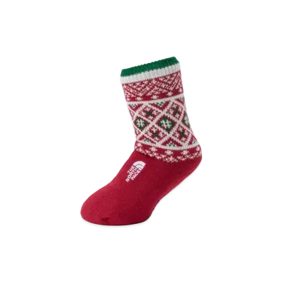 The North Face Nuptse Bootie Socks Christmas SE "TNF Red x TNF Green"