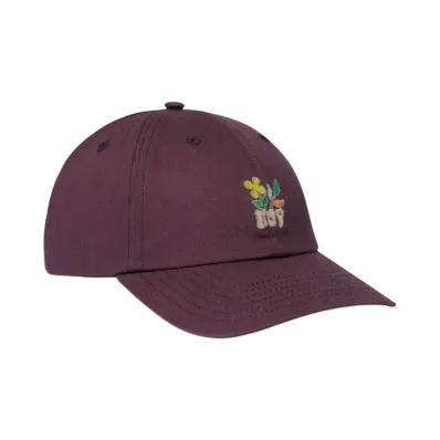 HUF Winter 24 Bloom CV 6 Panel Hat "Raisin"