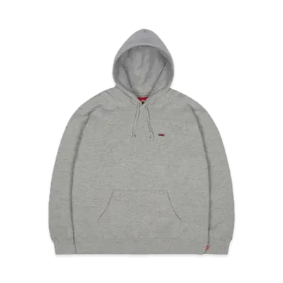Supreme Enamel Small Box Hooded Sweatshirt "Heather Grey"