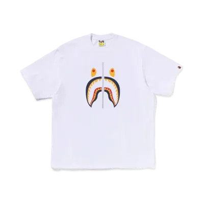 A BATHING APE Shark Tee US "White"