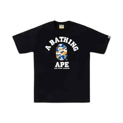 A BATHING APE Bape Store Maebashi Camo College Tee "Black"