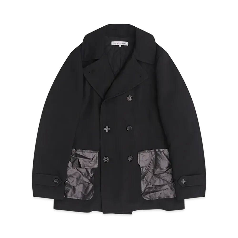 COMME des GARCONS SHIRT Double Breasted Coat "Black"