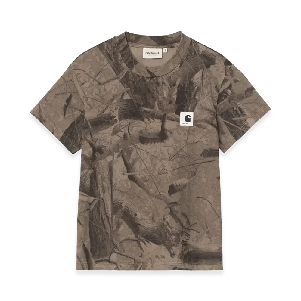Carhartt WIP Women's S/S Feather Tree T-Shirt "Camo Feather Tree/Khaki/Shungite/Garment Dyed"