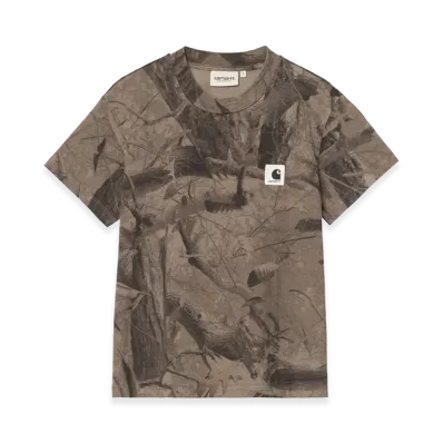 Carhartt WIP Women's S/S Feather Tree T-Shirt "Camo Feather Tree/Khaki/Shungite/Garment Dyed"
