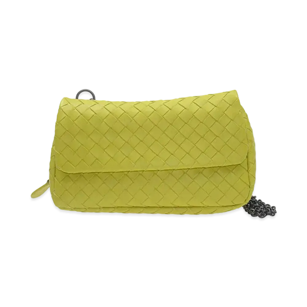 Bottega Veneta Lambskin Crossbody Bag "Turquoise"