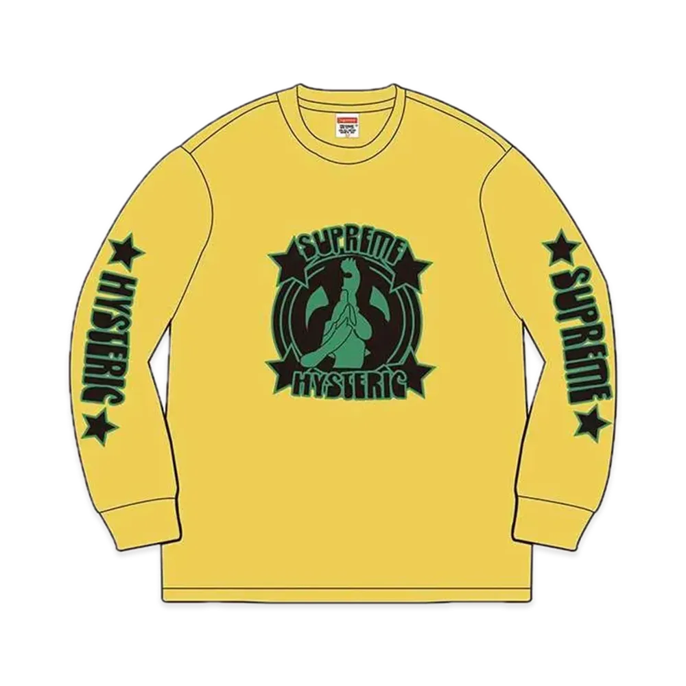 Supreme x HYSTERIC GLAMOUR L/S Tee "Yellow"