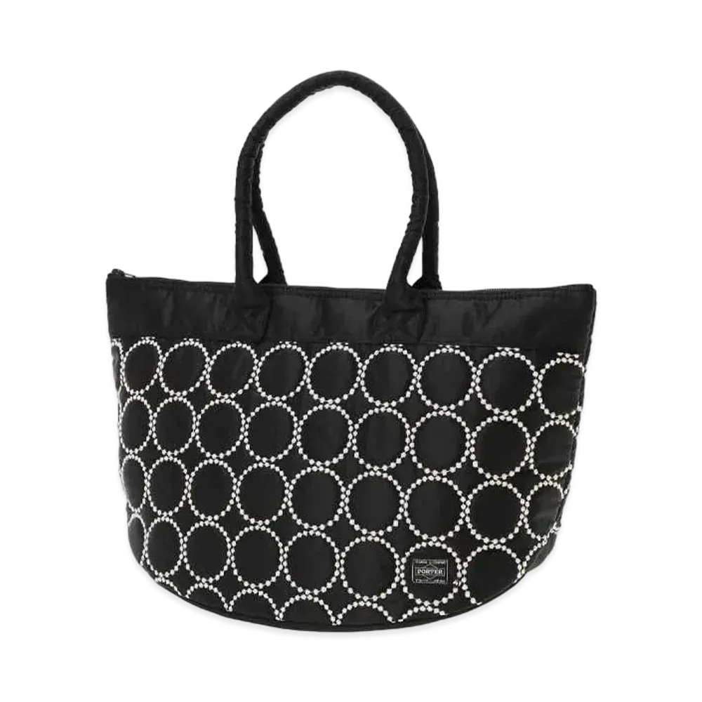PORTER x mina perhonen Tambourine Tote Bag "Black/Beige"