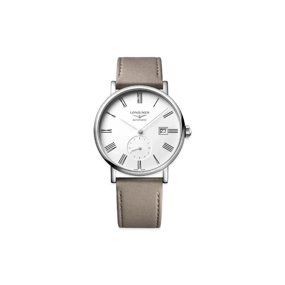 Longines Elegant Collection 39.00 mm "Matte White/Stainless Steel/Beige" L4.812.4.11.2