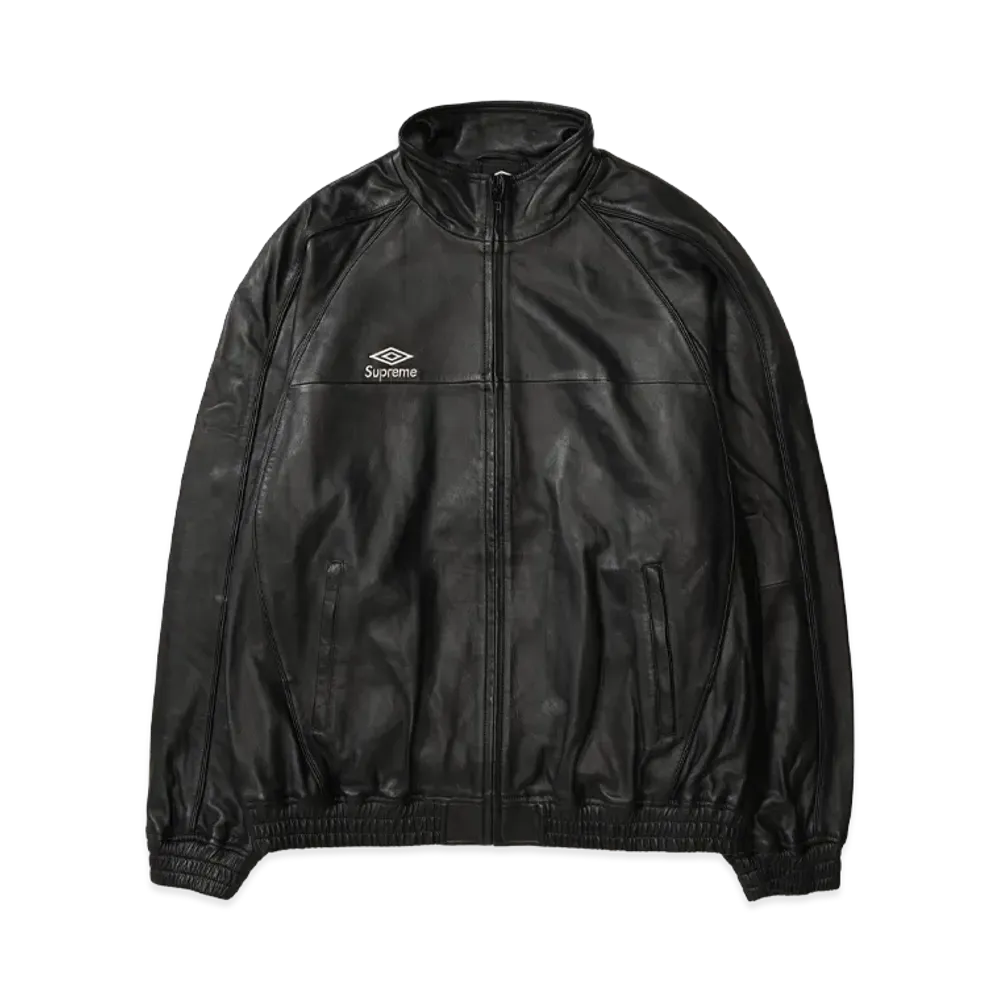 Supreme x Umbro Leather Track Jacket "Black"