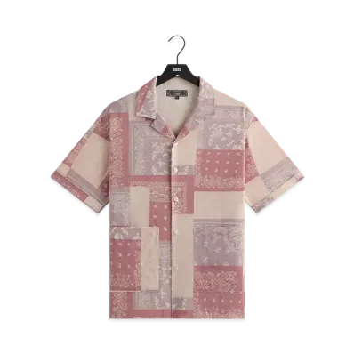 Kith Silk Lyocell Bandana Reade Shirt "Pink Opal"