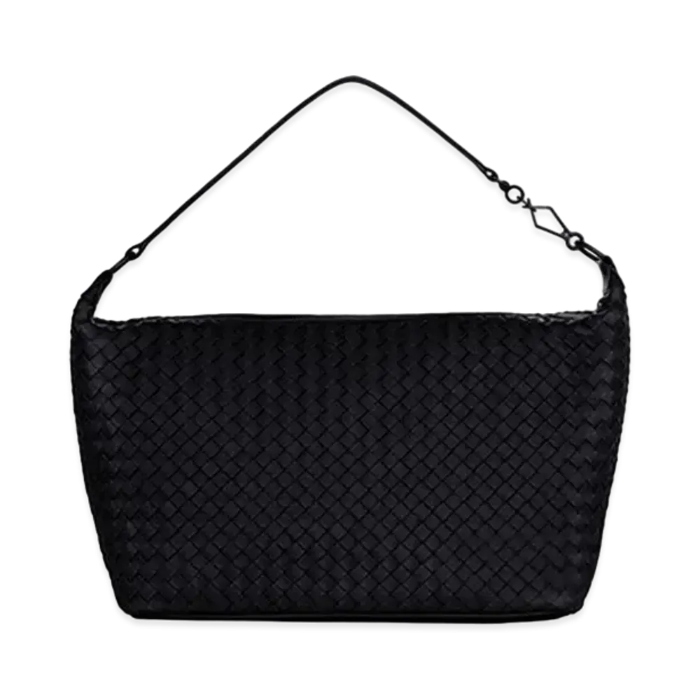 Bottega Veneta Intrecciato Nappa Shoulder Bag "Black"