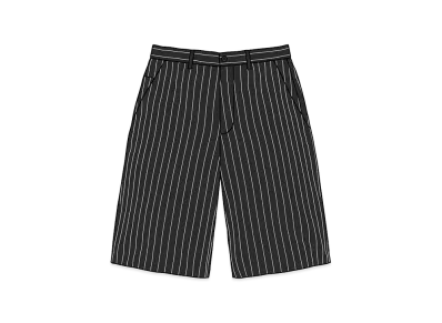 Supreme Pinstripe Wool Trouser Short "Black"