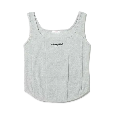 atmos pink Round Ribbed Tank "Gray"
