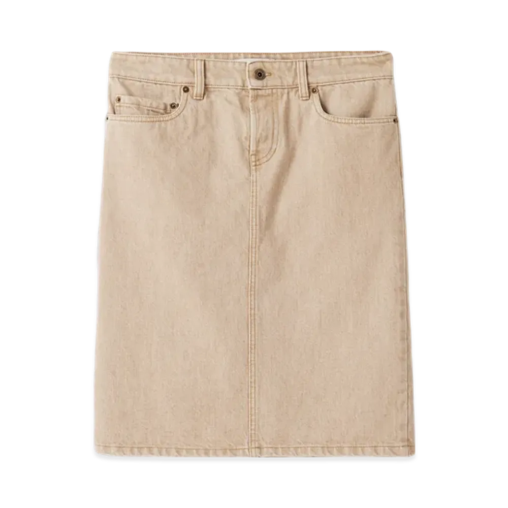 MIU MIU Denim Pencil Skirt "Beige"