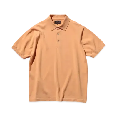 BEAMS Knit Polo 12G "Orange"