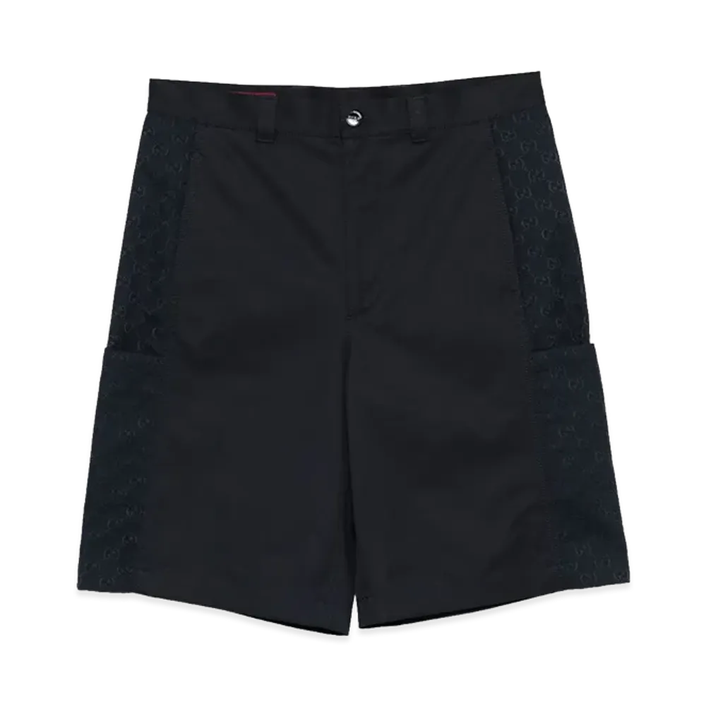 GUCCI Cotton Bermuda Shorts "Blue"