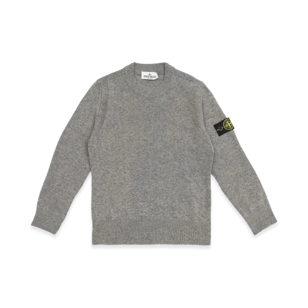 Stone Island Kids Logo Badge Sweater "Gray"
