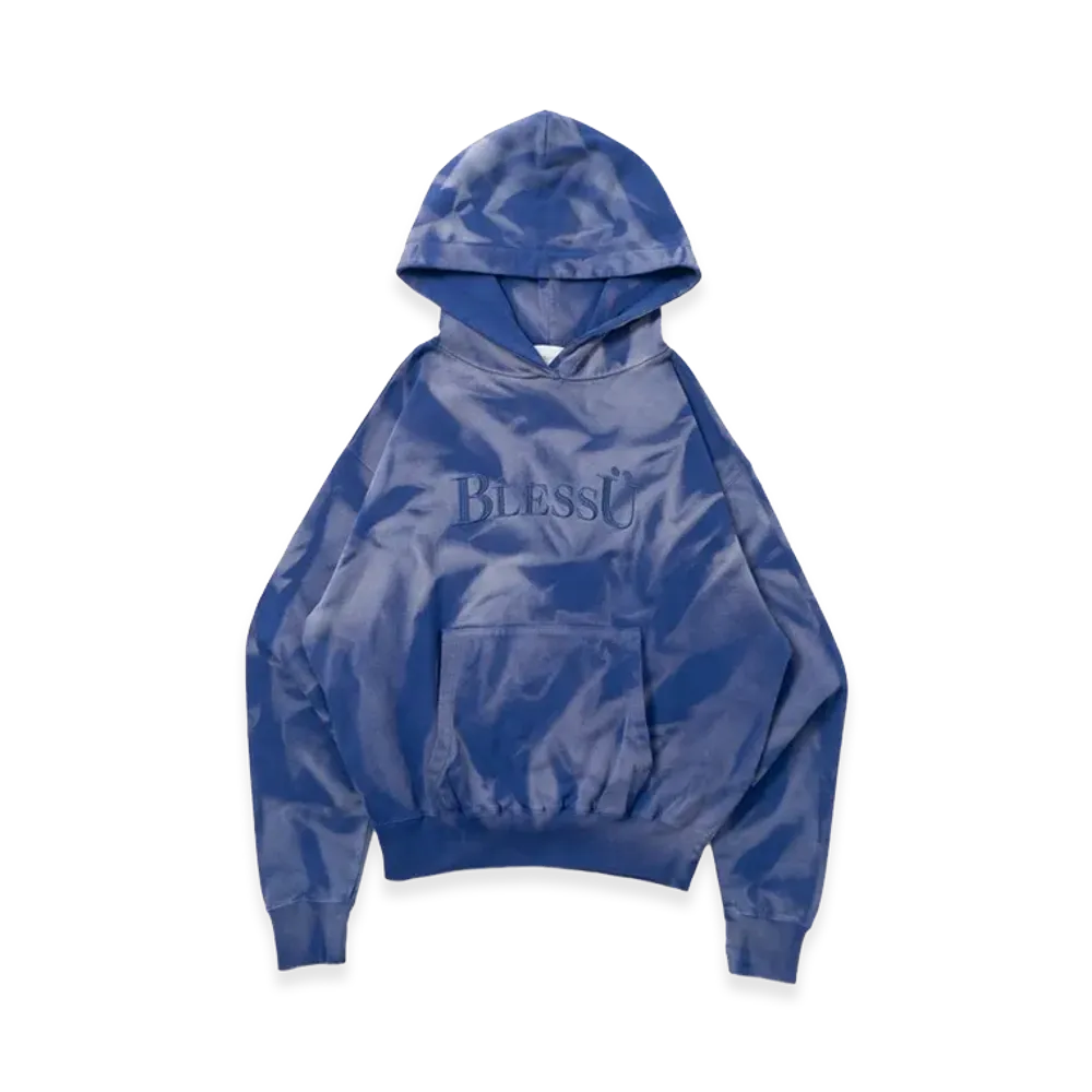 BLESS U Powder Bleach Light Hoodie "Blue"