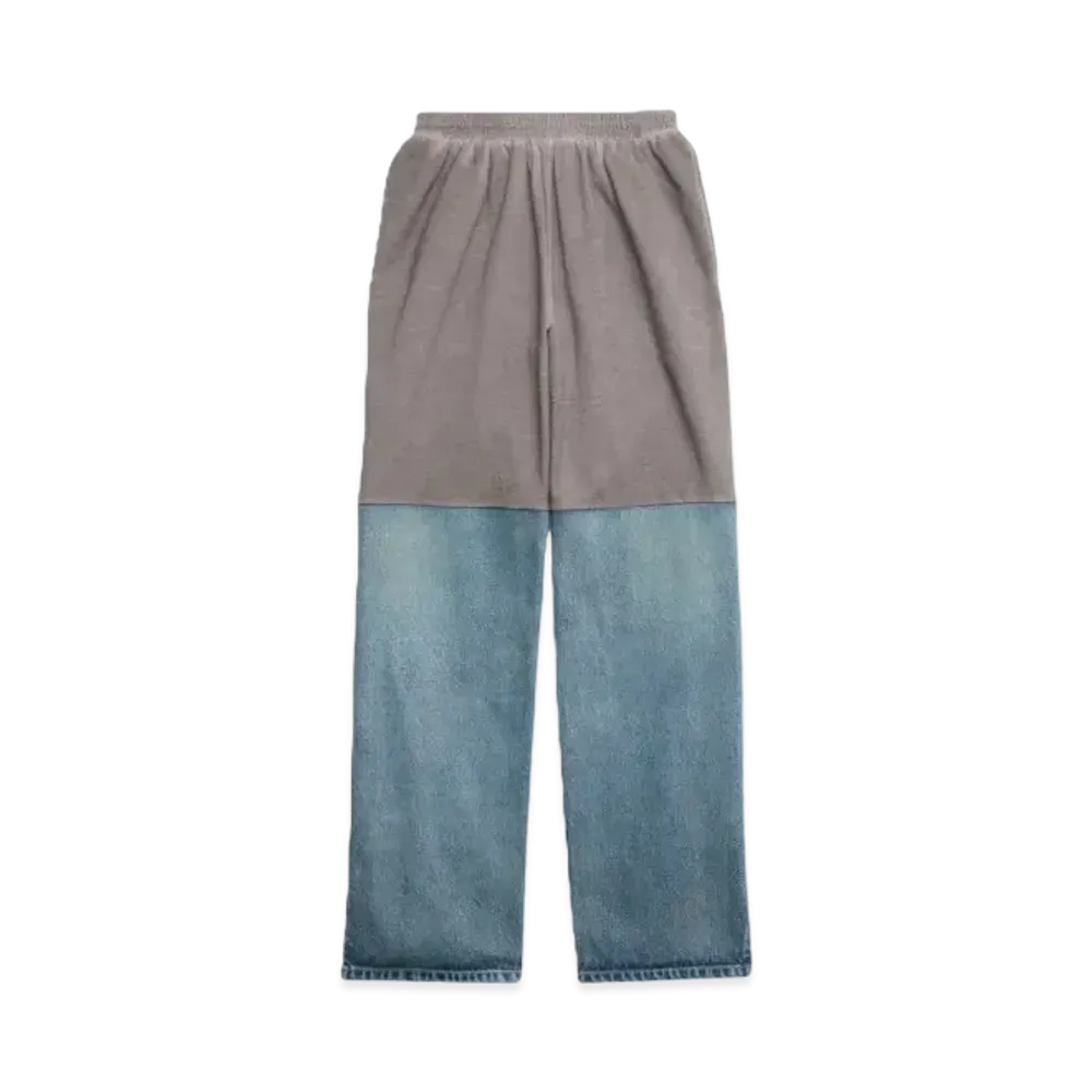 BALENCIAGA Men's Patched Sweat Pants "Light Blue"