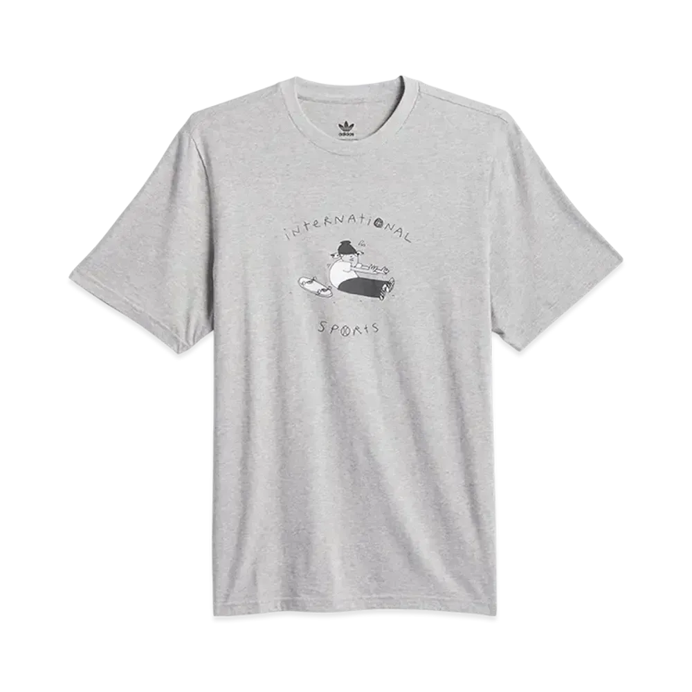 adidas Henry Jones Stretch Short Sleeve T-Shirt (Gender Neutral) "Medium Grey Heather"