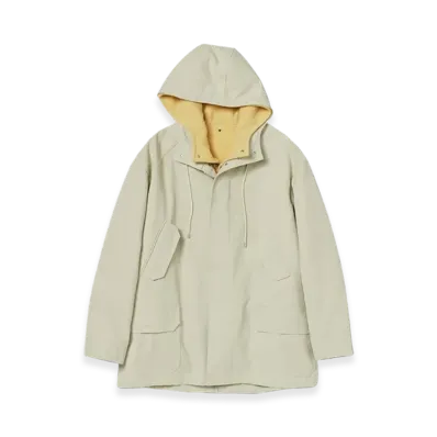 AURALEE Washed Heavy Canvas Liner Coat "Ivory"
