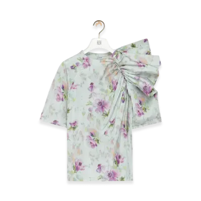 LOEWE Draped Top "Light Blue/Multicolor"