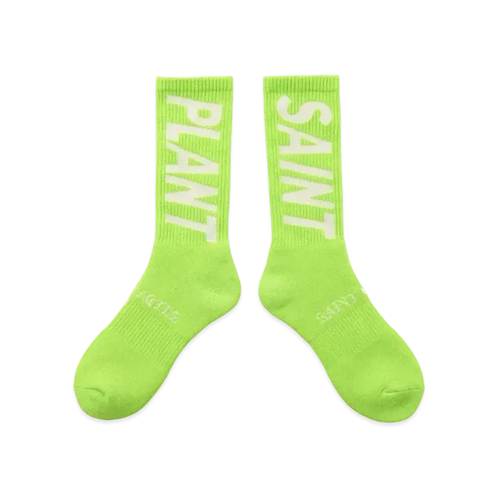 Saint Mxxxxxx x Cactus Plant Flea Market Plant Socks "Lime"