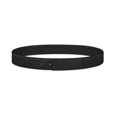 Dior Reversible Belt Strap Dior Gravity Leather and Smooth Calfskin 35MM "Black"