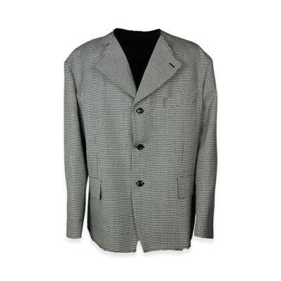 BLACK COMME des GARCONS Hard Wool Houndstooth "Black/White"