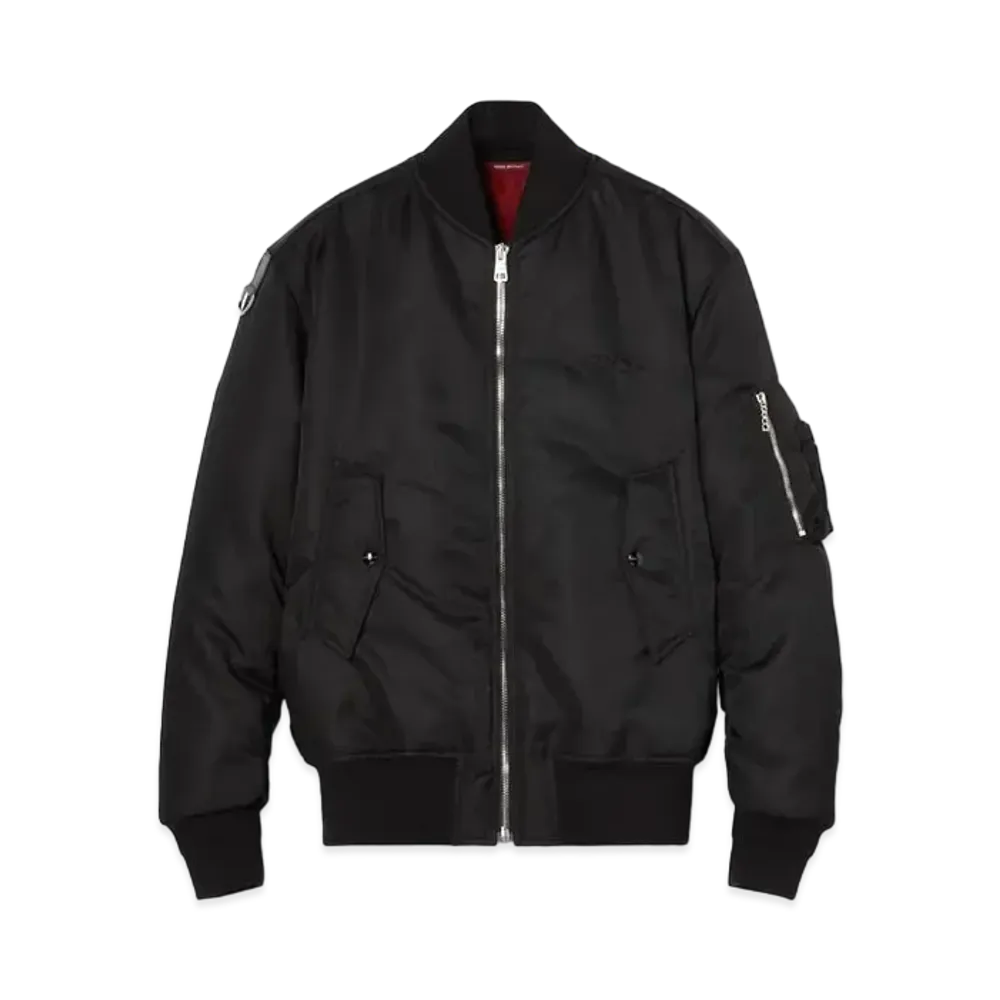 GUCCI Nylon Twill Bomber Jacket "Black"
