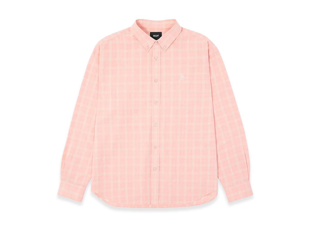 HUF Megablast Plaid LS Shirt "Peach"